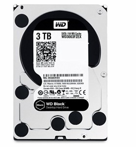 WD HDD 内蔵ハードディスク 3.5インチ 3TB WD Black WD3003FZEX SATA3.0 72(中古品)