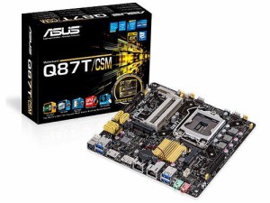 ASUSTeK intel Q87搭載 マザーボード LGA1150対応 Q87T 【THIN-MINI-ITX】(中古品)