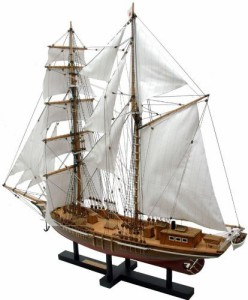 ウッディジョー 1/70 忍路丸 おしょろまる 木製帆船模型 組立キット(中古品)