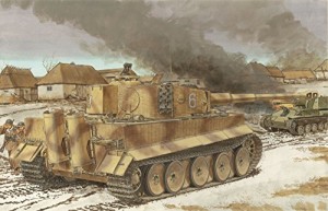 サイバーホビー 1/35 WW.II ドイツ軍 ティーガーI 中期生産型 w/ツィメリッ(中古品)