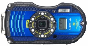 RICOH 防水デジタルカメラ RICOH WG-4GPS ブルー 防水14m耐ショック2.0m耐 (中古品)