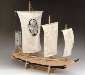 ウッディジョー 1/24 八丁櫓 はっちょうろ 木製帆船模型 組立キット(中古品)