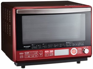 シャープ 過熱水蒸気オーブンレンジ 2段調理 31L レッド RE-SS10B-R(中古品)