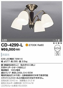 洋風シャンデリア~6畳【LED電球】 CD-4299-L（中古品）