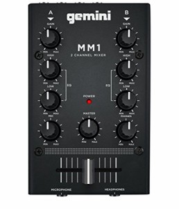 GEMINI DJ ミキサー ポータブル 2ch ステレオミキサー MM1(中古品)