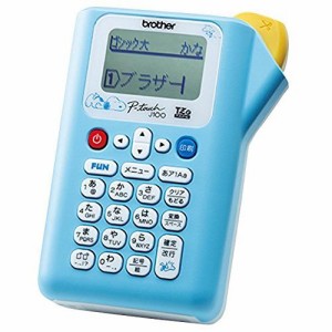 ブラザー工業 ラベルライター P-touch J100 スヌーピーライトブルー PT-J10(中古品)