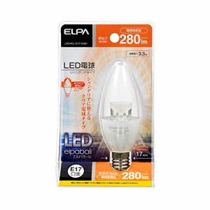 ELPA エルパ LED電球シャンデリア形E17 電球色 長寿命&省エネ キラキラ明る（中古品）