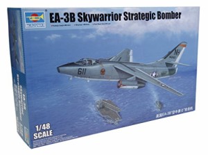 トランペッター 1/48 アメリカ海軍 EA-3B スカイウォーリア プラモデル(中古品)