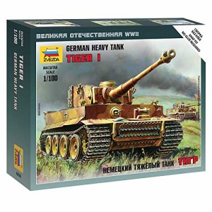 ズベズダ 1/100 タイガーIドイツ重戦車 プラモデル(中古品)