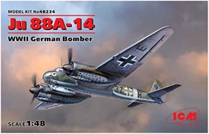 ICM 1/48 ドイツ空軍 ユンカース Ju88A-14 爆撃機 プラモデル 48234(中古品)