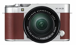 FUJIFILM ミラーレス一眼 X-A3 レンズキット ブラウン X-A3LK-XC-BW(中古品)