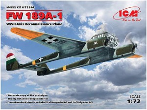 ICM 1/72 ドイツ空軍 フォッケウルフFw189A-1 偵察機 プラモデル 72294(中古品)