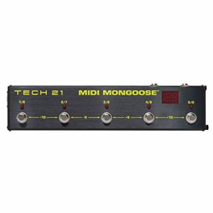 TECH21 5スイッチ 128patch MIDI フットコントローラー MIDI Mongoose (中古品)
