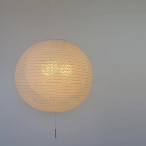 和風照明 和紙照明 彩光 3灯ペンダントライト 二重提灯 SPN3-1102 bud 電球（中古品）