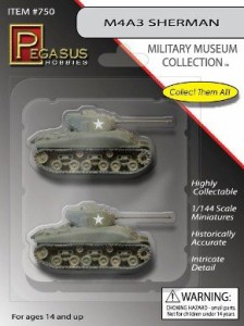 ペガサスホビー 1/144 WW.II アメリカ軍 M4A3 シャーマン (2輌セット)(中古品)