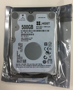 [HGST] 日立 2.5inch HDD 500GB SATA 6.0Gbps 7mm厚 16MB 5400回転 HTS5450(中古品)