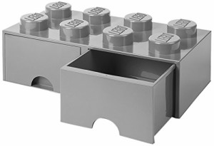 LEGO(レゴ) 収納ケース・ボックス ストーングレー 500×250×180mm 4006174(中古品)