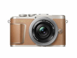 OLYMPUS ミラーレス一眼 PEN E-PL9 レンズキット ブラウン(中古品)