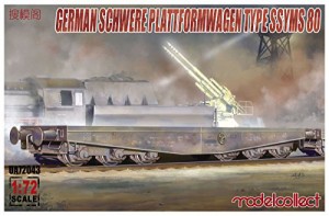 モデルコレクト 1/72 ドイツ軍 平貨車 SSYMS タイプ80 プラモデル MODUA720(中古品)