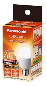 パナソニック LED電球 口金直径17mm 電球40W形相当 電球色相当(4.3W) 小形 （中古品）