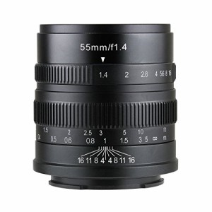 七工匠 7artisans 単焦点レンズ 55mm F1.4 (ライカL（バヨネット）, ブラッ(中古品)