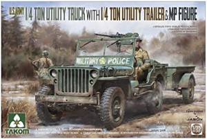 タコム 1/35 アメリカ陸軍 1/4トン ユーティリティトラック w/トレーラー& (中古品)
