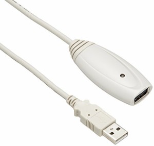 iBUFFALO USB2.0リピーターケーブル (A to A) 5.0m ホワイト BSUAAR250WH(未使用品)