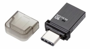 エレコム USBメモリ 16GB USB3.0 タイプC キャップ付 ブラック MF-CAU3116G(未使用品)