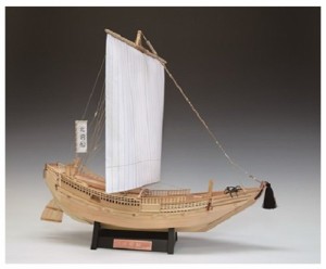 ウッディジョー 1/72 北前船 木製帆船模型 組立キット(未使用品)
