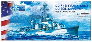 スノーマンモデル 1/700 アメリカ海軍 ギアリング級駆逐艦1944 DD-831&DD-7(未使用品)