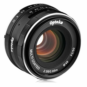 Opteka 50mm f / 2.0手動フォーカスプライムHD MCレンズfor Fuji Xマウント(未使用品)