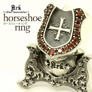 [ Ark Silveraccessories / アークシルバーアクセサリーズ ] shadow cross horse shoe ring シャドウクロスホー