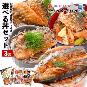 炭焼さんま丼 いわし丼 にしん親子丼 さば辛味噌丼 選べる3食セット サンマ イワシ ニシン サバ お試し ポッキリ ぽっきり 1000円ポッキ