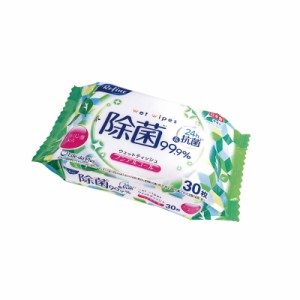 リファイン 24h抗菌ノンアルコール除菌おでかけウェットティッシュ30枚1P (LD-125) 単品