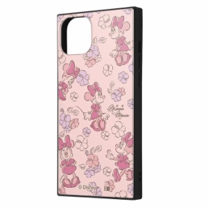 iPhone 15 Plus / ディズニー / ハイブリッドケース KAKU / ミニーマウスとお花の総柄