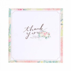 花を贈る寄せ書き色紙 スクエアタイプ PINK GGYS-02
