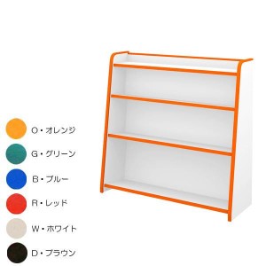 知育家具 EVAキッズシリーズ ほんだな 幅93cm GR-93H R・レッド