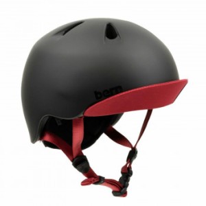 bern バーン NINO ヘルメット キッズ XS/Sサイズ Matte Black/Red Visor BE-VJBMBRV-11