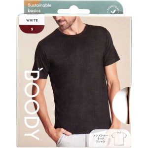 BOODY メンズ クルーネックTシャツ Sサイズ ホワイト