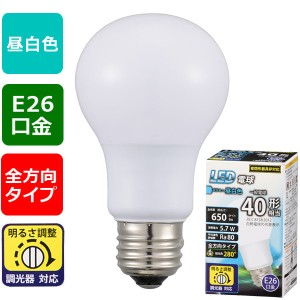 LED電球(40形相当/650 lm/昼白色/E26/全方向280°/調光器対応) (LDA6N-G/D G11)