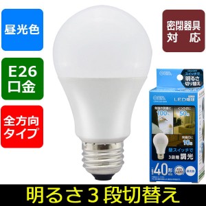 LED電球(40形相当/520lm/昼光色/E26/全方向270°/密閉形器具対応/調光機能付) (LDA4D-G/D AG93)