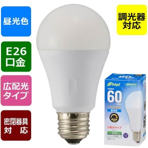 LED電球(60形相当/930lm/昼光色/E26/広配光180°/密閉形器具対応/調光器対応) (LDA8D-G/D AS20)