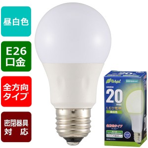 LED電球(20形相当/252lm/2.0W/昼白色/E26/全方向配光260°/密閉形器具対応) (LDA2N-G AG27)