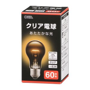 白熱電球(60W形/クリア/850 lm/60W/E26/電球色/調光機能対応) (LB-D5657CN)