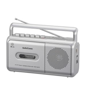 モノラルラジオカセットレコーダー(2電源/ACまたは単2形×4本使用/録音マイク内蔵/ワイドFM/シルバー) (RCS-531Z)