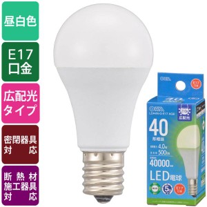 LED電球 小形(40形相当/昼白色/500lm/4.0W/E17/広配光210°/密閉形器具対応/断熱材施工器具対応) (LDA4N-G-E17 AG6)