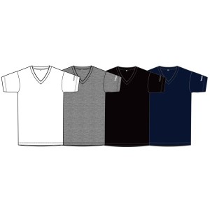 Kaepa 半袖V首Tシャツ TC天竺 [全4色×3サイズ]