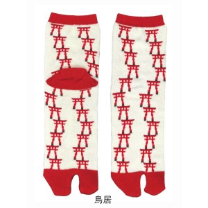 [日本製] 和柄 足袋靴下 Tabi socks タビ ソックス [鳥居]