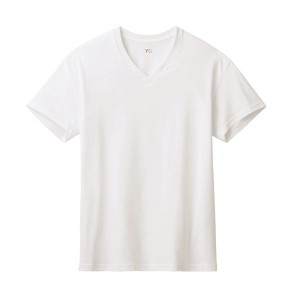 GUNZE(グンゼ) YG/COTTON100% 天竺 VネックTシャツ [全2色×3サイズ]