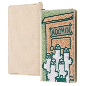 『ムーミン』/汎用手帳型ケース FLEX Lサイズ サガラ刺繍/ニョロニョロとドア